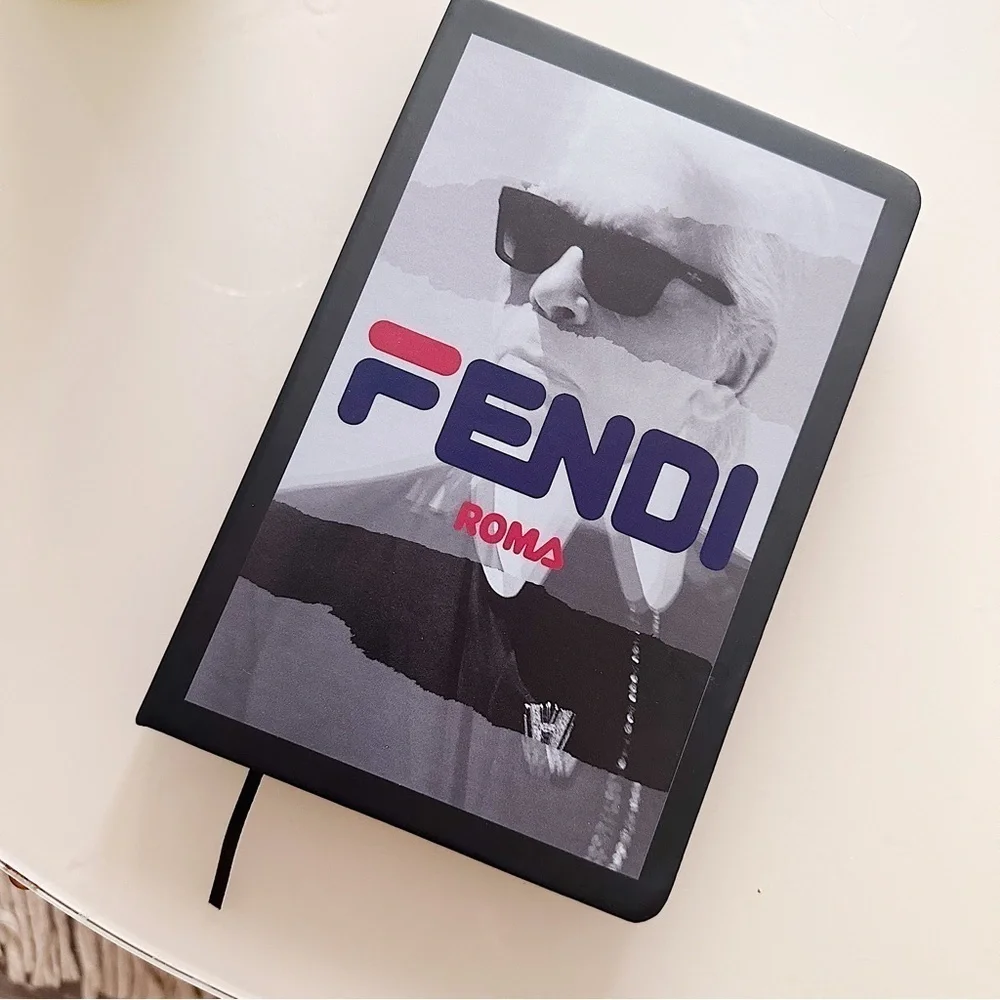 Fendi x @hey_reilly Rare collaboration Karl Lagerfeld Blank Notebook Journal …